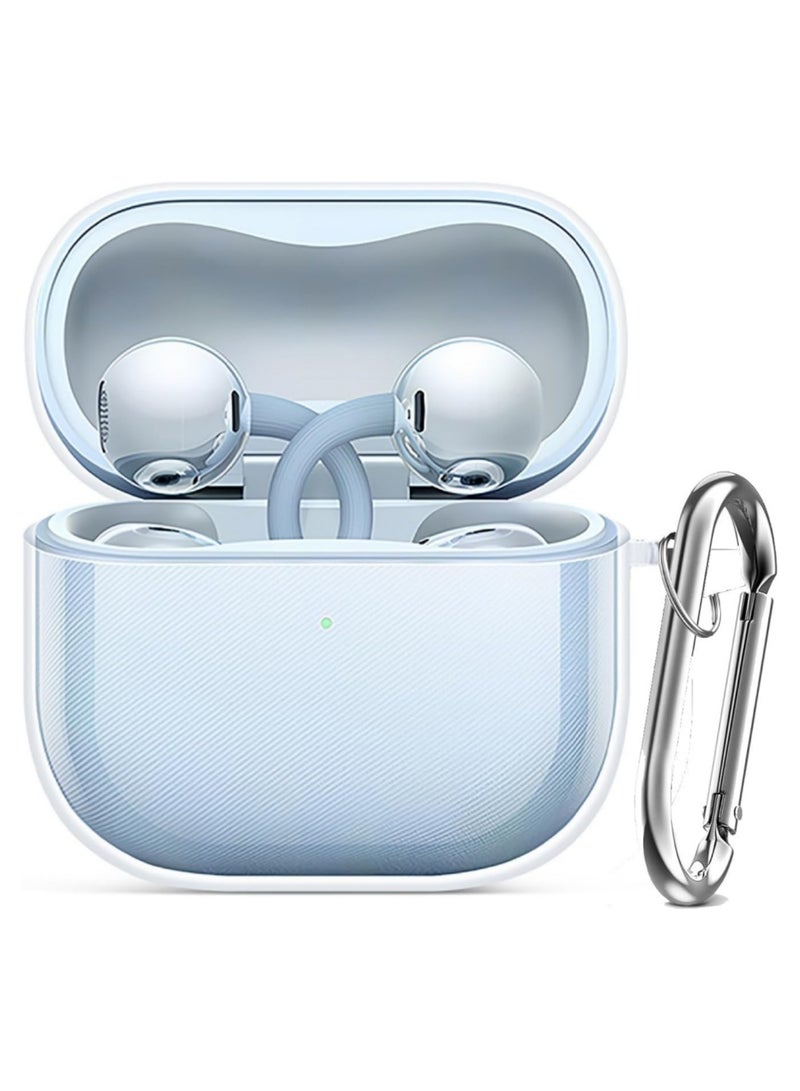 Adando for Huawei FreeClip 2 Case, Soft Silicone Protective Case for Women Men, Huawei FreeClip 2 Cases Cover Accessories with Keychain (Clear) - Image 1